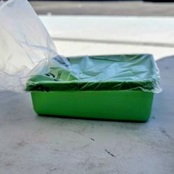 Tupperware Green Square Food Storage Container w/Lid 400 ml