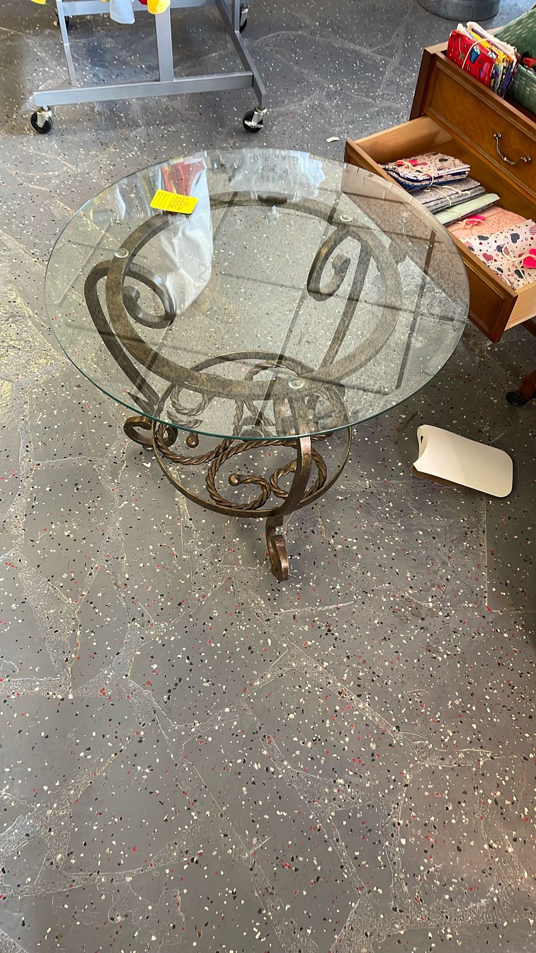 Round Glass Top End Tables - 2