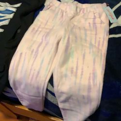 Cat & Jack Girls Purple Tie Dye Super Soft Jogger Sweatpants Girls Size 7/8 Medium New With Tags 