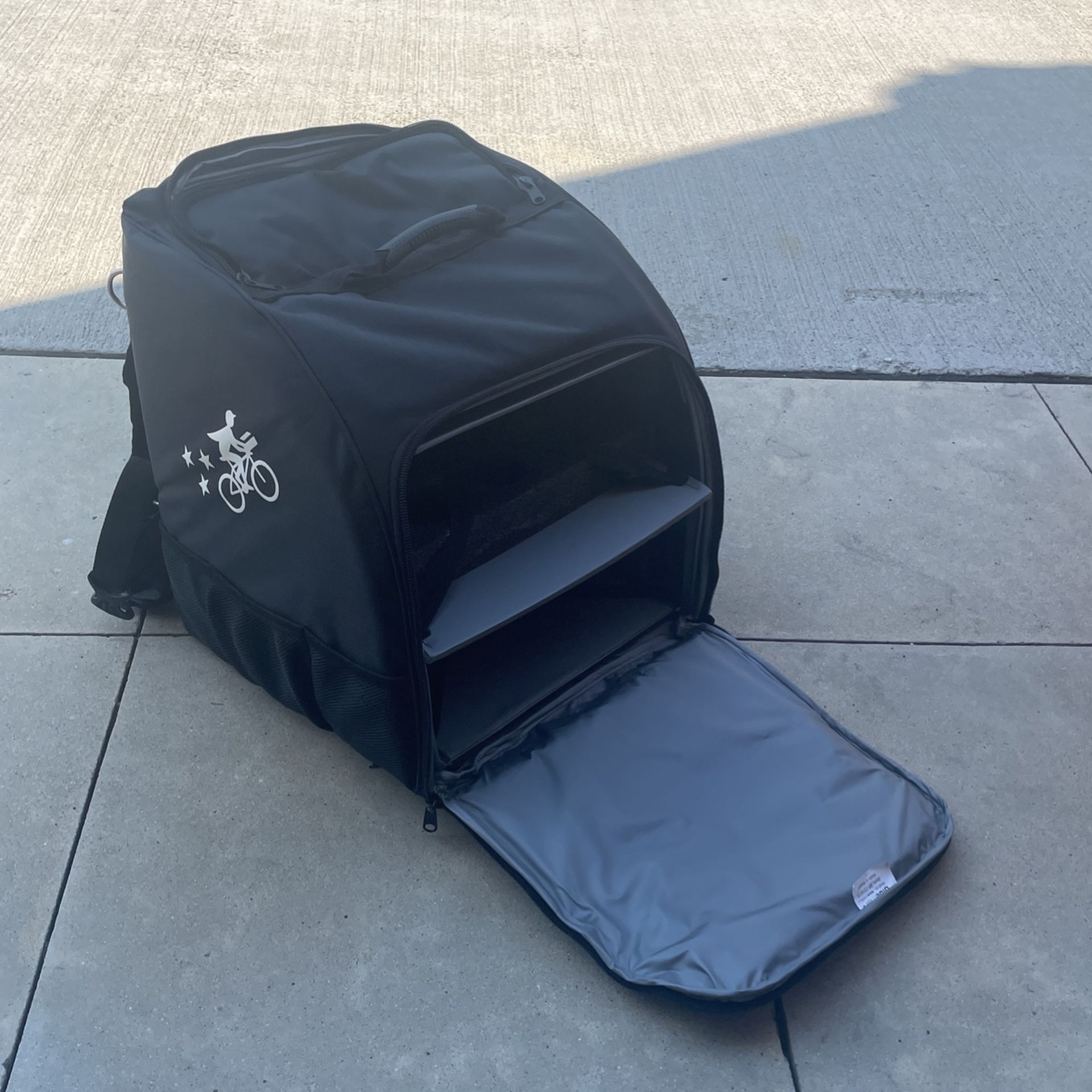 Postmates cooler for motorcycle backpack style