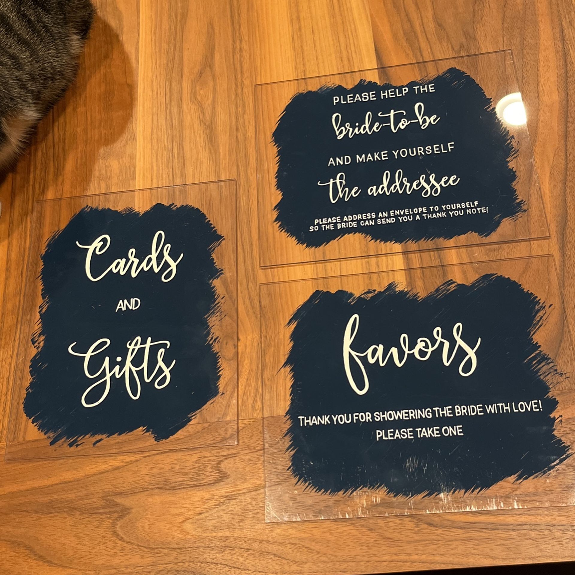 Handwritten Wedding/bridal Shower Signs 