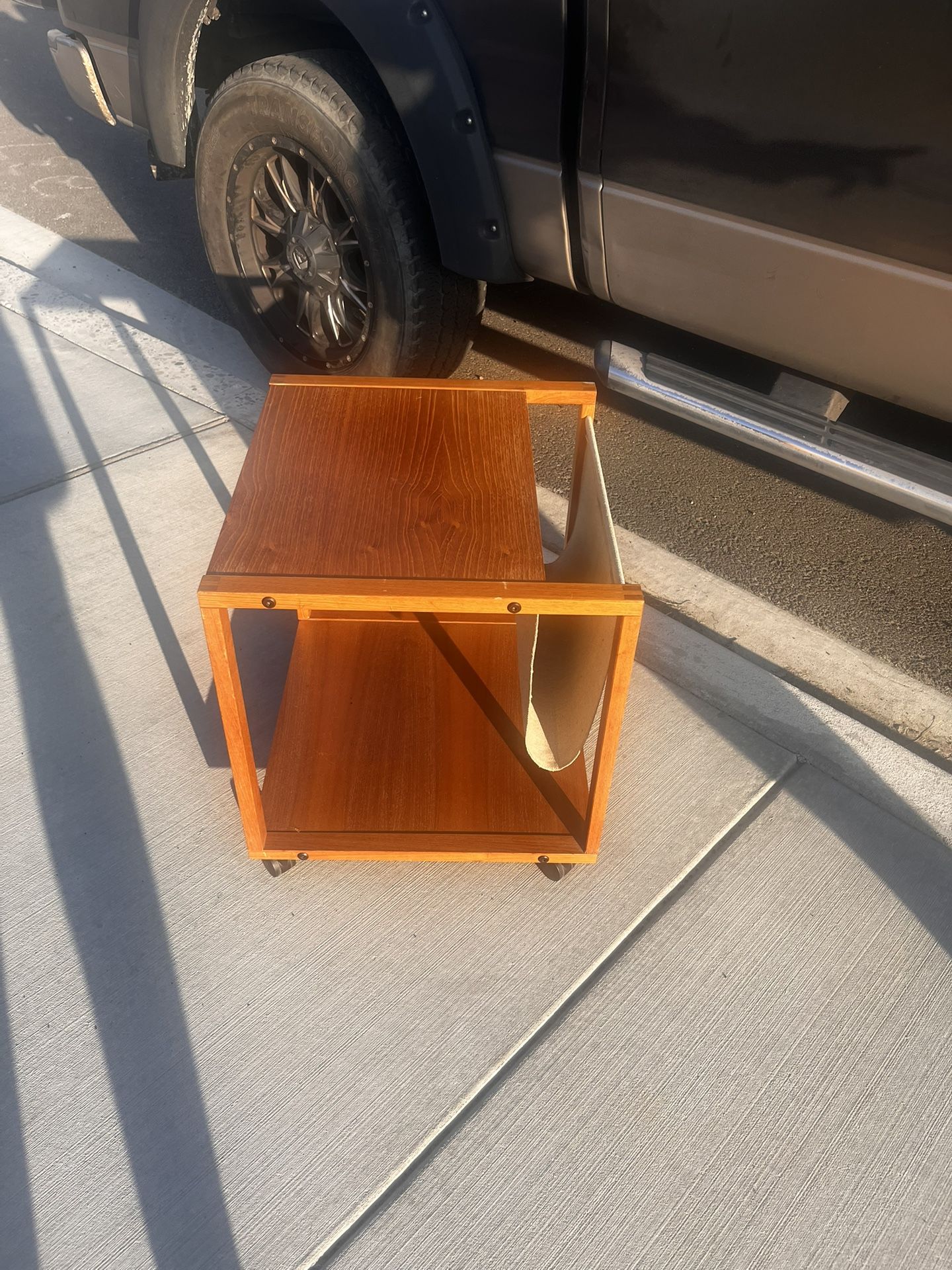 Teak Magazine Rack/table