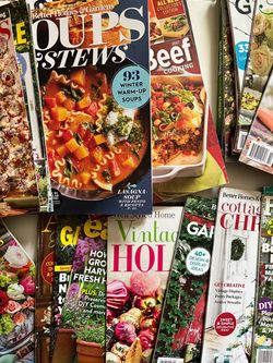 Cooking, decorating, gardening magazines