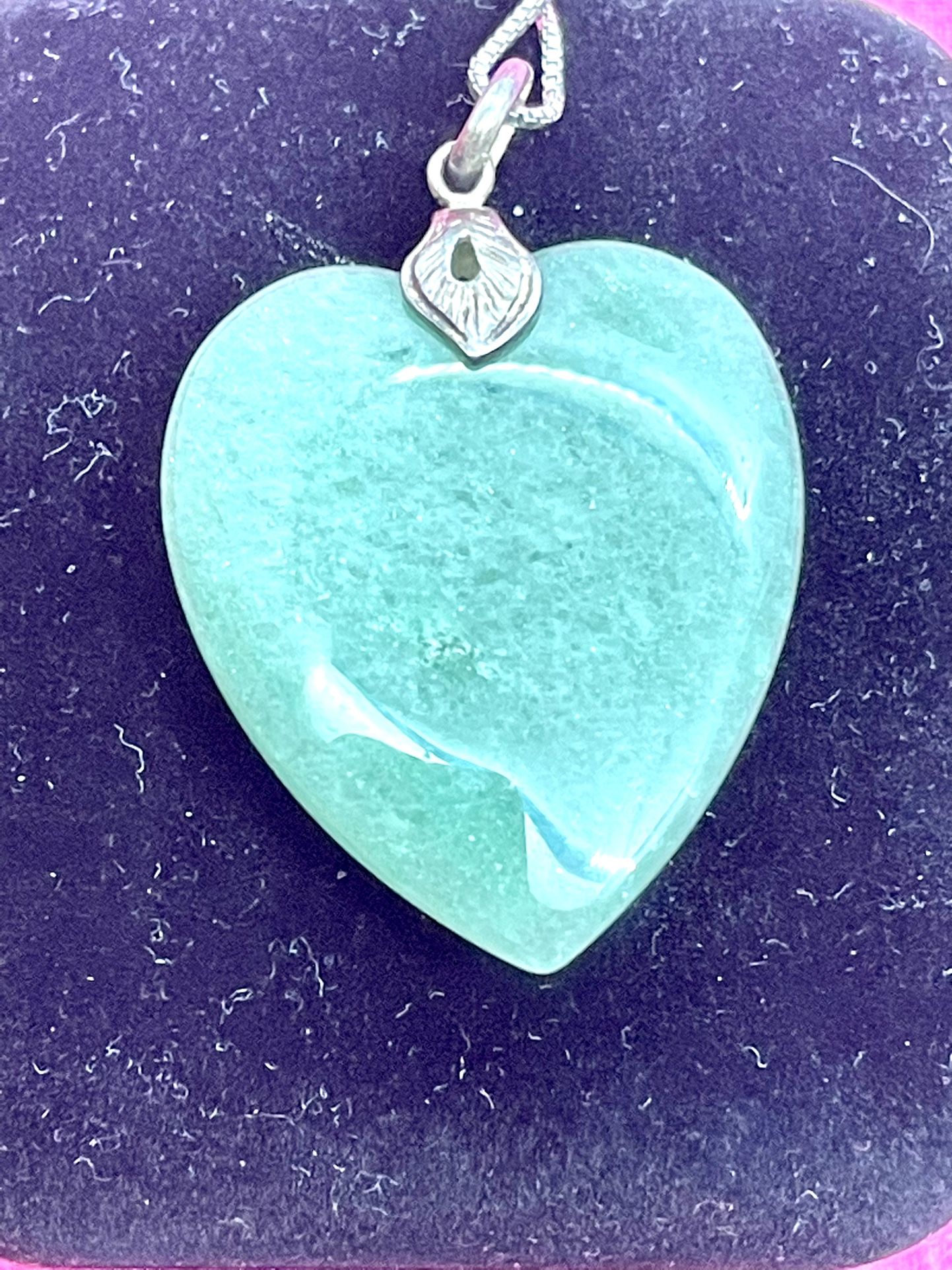 Sterling Jade Necklace 