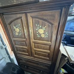 Solid Oak Armoire 