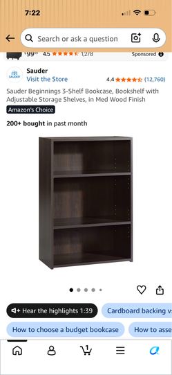 3 shelf book case