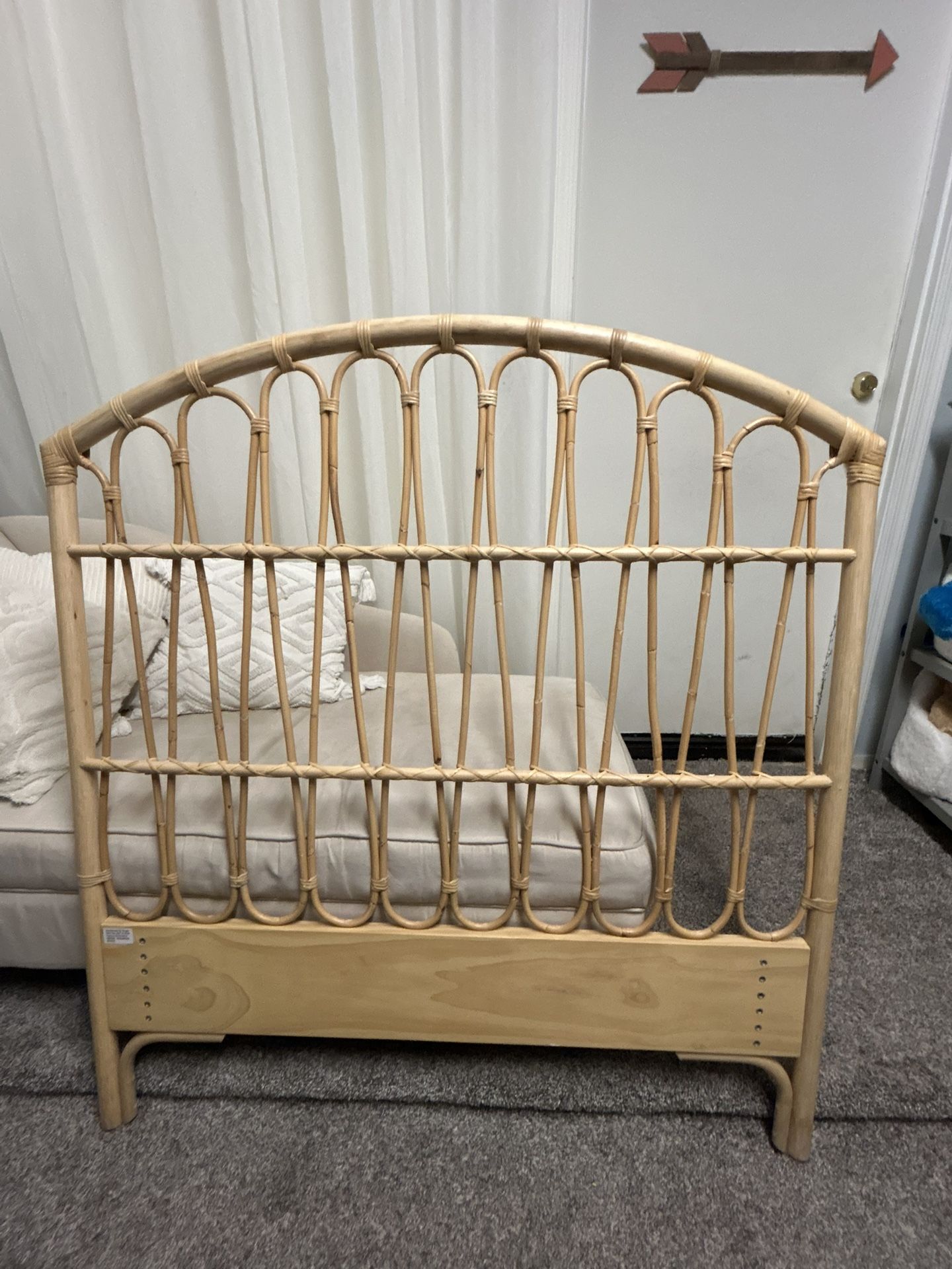 Rattan Style boho Twin Head Board