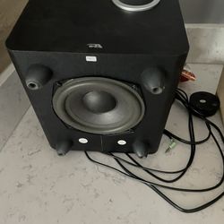 Computer Speakers And Desk Lamp 
