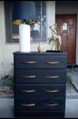 4 Drawer Solid Wood Dresser- Dark Chocolate Stain