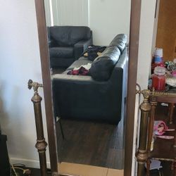 Cheval BRASS ANTIQUE free Standing Mirror