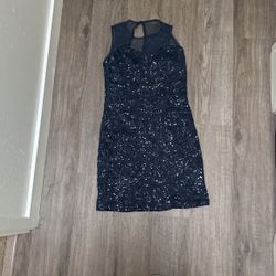 Navy Sequin Dress