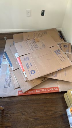Lot of Used Moving Boxes Cardboard