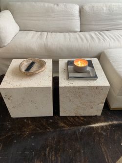 Raw Italian Travertine Coffee Tables