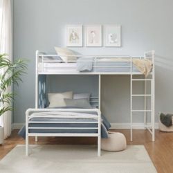60" L-Shape Bunk Bed with Cut Out Panels(New In A Box)