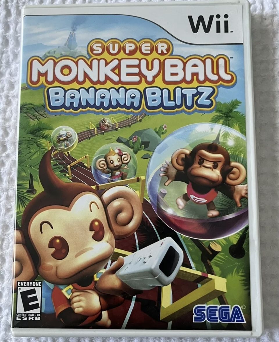 Super Monkey Ball: Banana Blitz (Nintendo Wii, 2006) Complete Resurfaced Tested