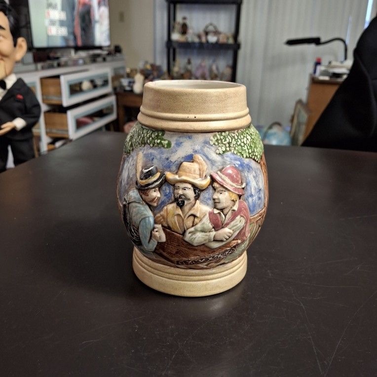 Vintage 1970's German Beer Stein Mug, Dutch Themed In Ceramic 6" Tall
