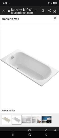 Kihler Cast Iron soaking Bathtub
 New  Wood  box