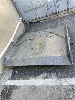 Truck loading gate.