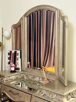 Vanity Set Put this in the title Zarina 3-Pc. Vanity Set (Vanity, Vanity Stool & Vanity Mirror)