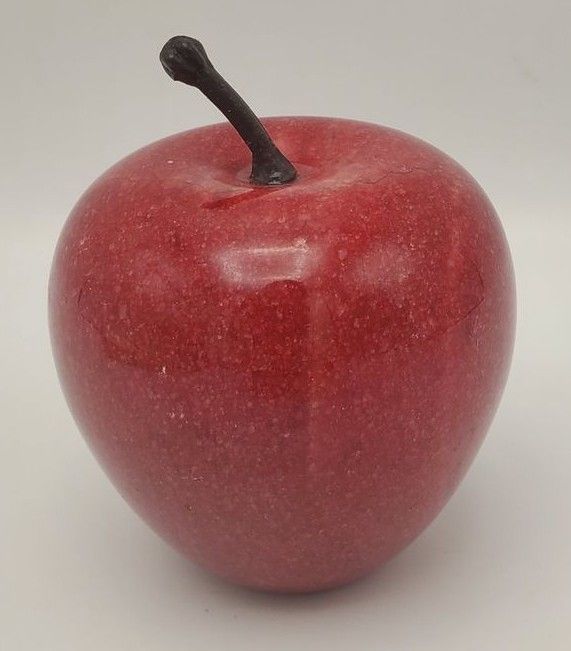 Carved Stone Apple Paper Weight
