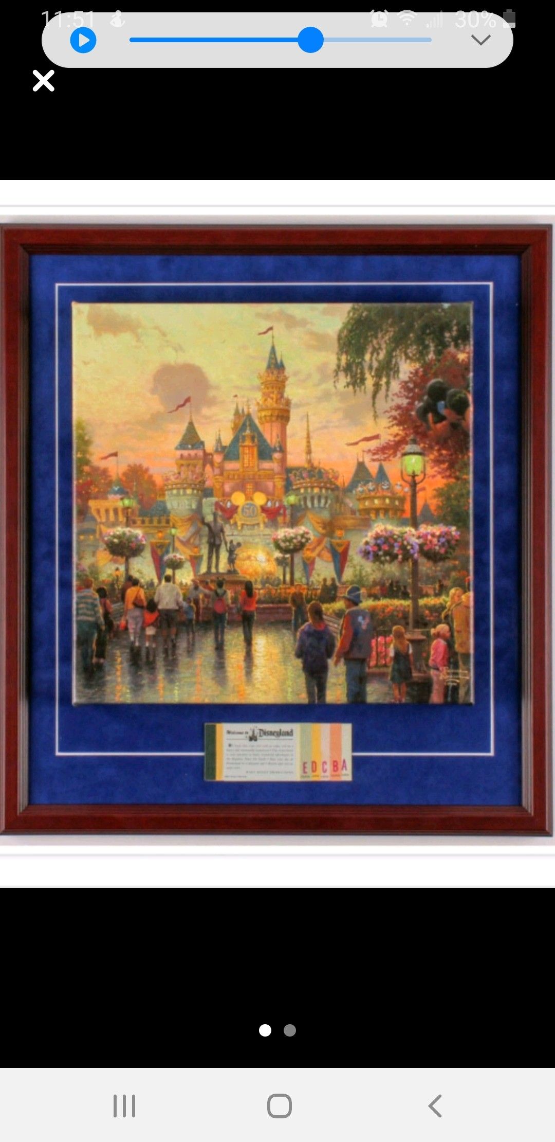 Disneyland 50th Anniversary Thomas Kinkade Painting