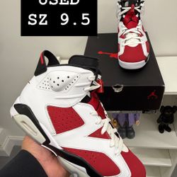 USED Air Jordan 6 Carmine SZ 9.5