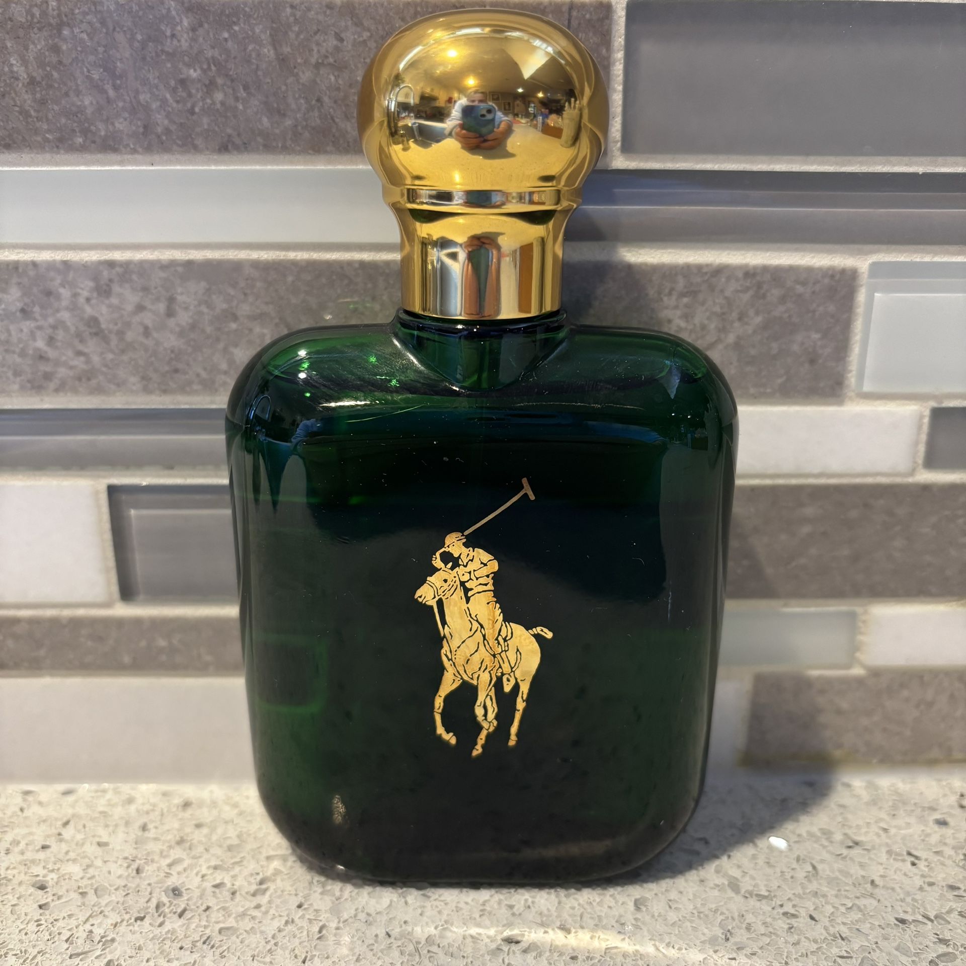 Vintage Ralph Lauren Green Polo 4oz Eau de Toilette Bottle Spray Cologne Sporty Woody Spicy Pine
