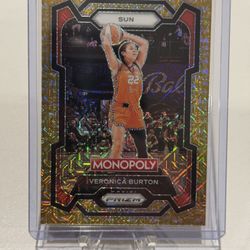 WNBA Monopoly Prizm - Connecticut Sun- Veronica Burton Gold Millionaire Shimmer