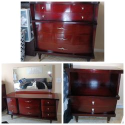 Solid Mahogany Wood Bedroom Set 