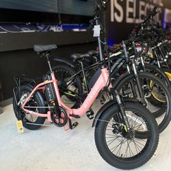 New Electric Bike Pink Folding Bike | Ez Payment Plans | 2 Year Warranty | Service Center 