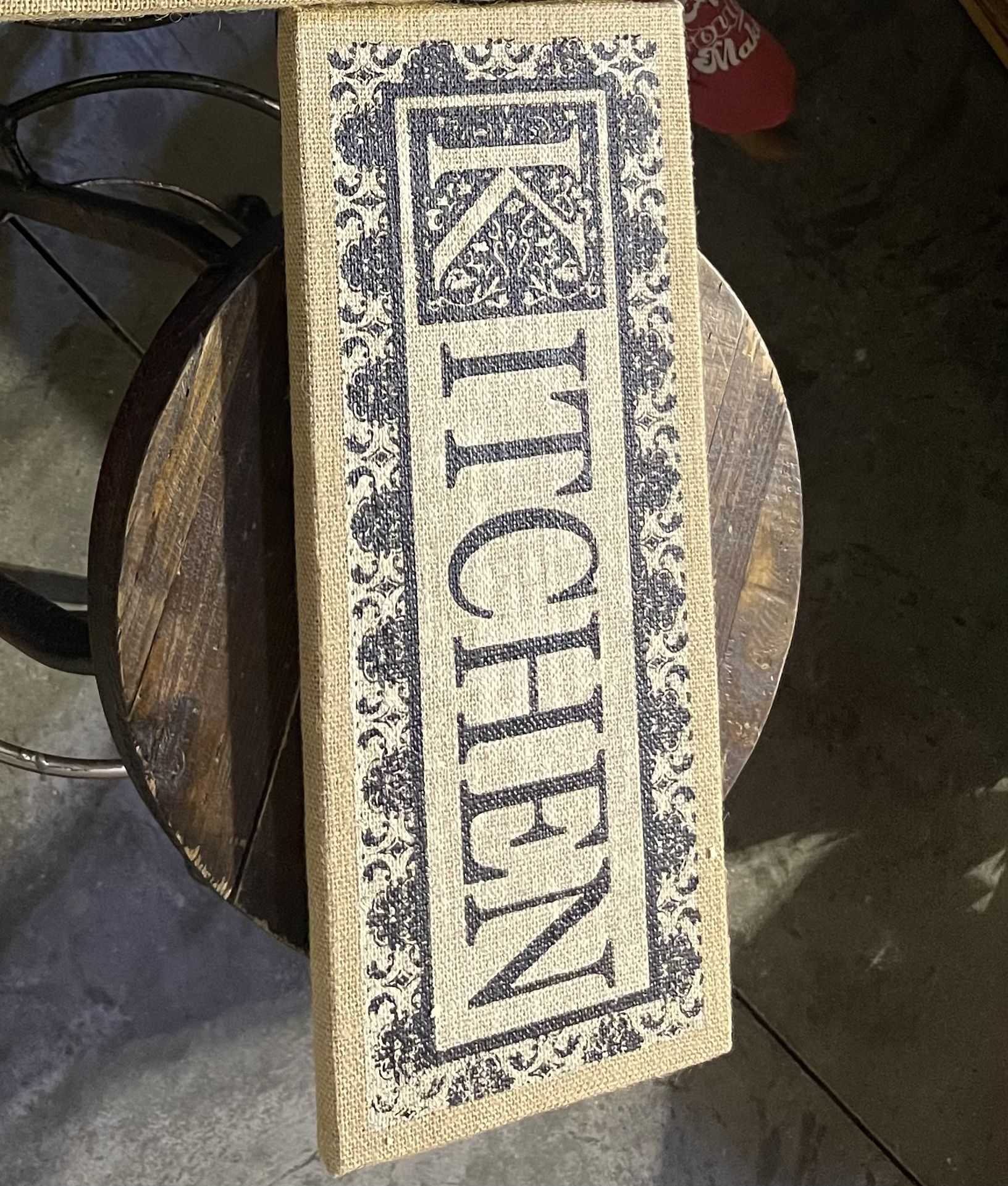 Burlap Kitchen Sign