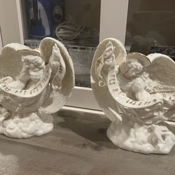 Pair Of Angel Candle Holders