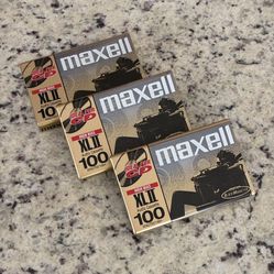 (3) Maxell High Bias XLII 100 Minute Audio Cassette Tapes (Lot of 3) New Sealed 