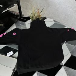 Pink And Black Sp5der Hoodie