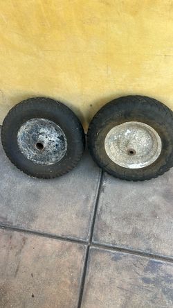 Wheelbarrow tires two for $10