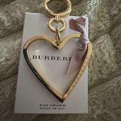 NEW Burberry Heart Shaped Keychain
