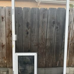 Free Screen Door with Doggie Door
