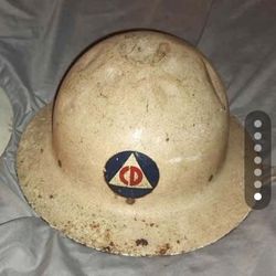 Vintage Civil Defense Helmet 