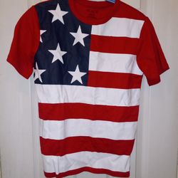 The Childrens Place American Flag Short Sleeve Kid T-shirts Sz M (7-8)