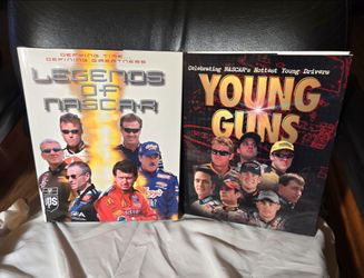 2 Nascar Man Cave Coffee Table Books Covering Several Decades of Champions Drivers