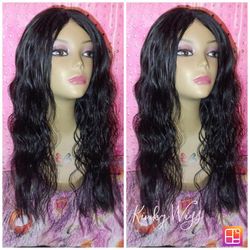 20" Brazilian Virgin Body Wave Human Hair Wig 