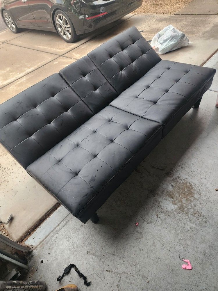 $75 Leather Futon 