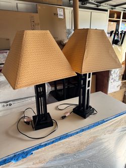 Pair of Mission-Style Table Lamps