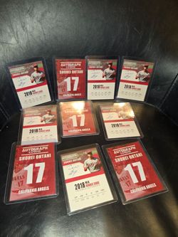 LOT of 10 Shohei Ohtani Custom Collectible Art Card Facsimile Autograph Angels