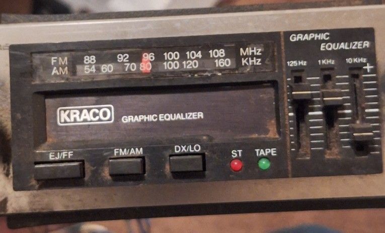 KRACO AM/FM Stereo Cassette Player With Graphic Equalizer