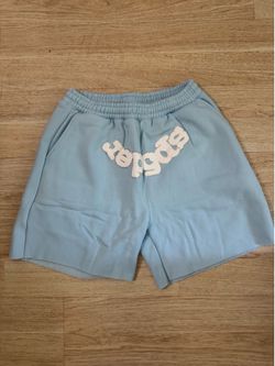 Sp5der Sky Blue shorts