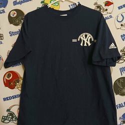 Vintage Vntg 2003 Adidas New York NY Yankees MLB Baseball Tee Shirt 