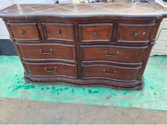Beautiful Big wood brown dresser with 8 drawers