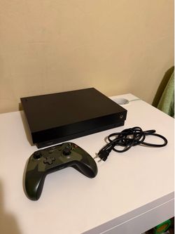 Xbox One X 1TB w/ Controller + Cables – 4K Gaming Ready