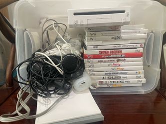 Nintendo Wii game set - console with 15 games